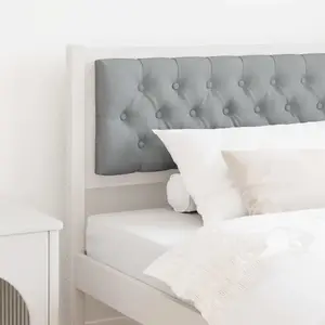 vidaXL Tête de lit Autre Blanc et gris clair 100 cm Bois massif en pin pas cher