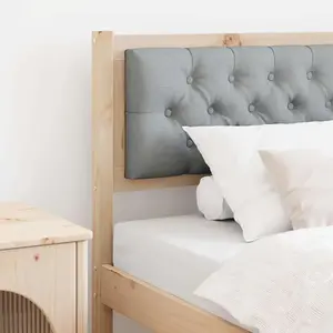 vidaXL Tête de lit Autre Marron et gris clair 90 cm Bois massif en pin pas cher