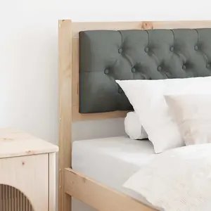 vidaXL Tête de lit Autre marron et gris foncé 90 cm Bois massif en pin pas cher