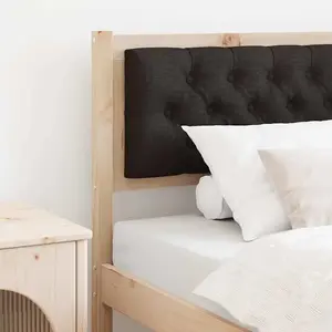 vidaXL Tête de lit Autre Marron et noir 90 cm Bois massif en pin pas cher