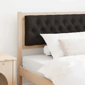 vidaXL Tête de lit Autre Marron et noir 100 cm Bois massif en pin pas cher