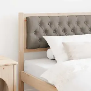 vidaXL Tête de lit Autre Marron et taupe 100 cm Bois massif en pin pas cher