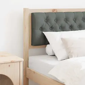 vidaXL Tête de lit Autre marron et gris foncé 80 cm Bois massif en pin pas cher