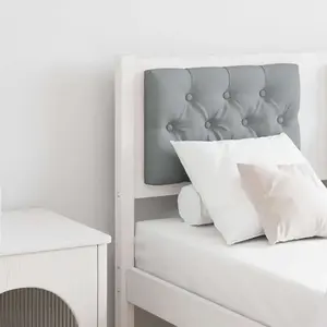 vidaXL Tête de lit Autre Blanc et gris clair 135 cm Bois massif en pin pas cher