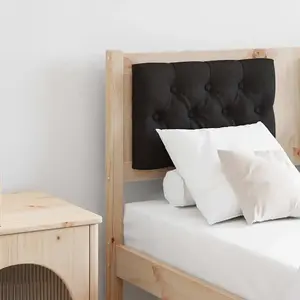 vidaXL Tête de lit Autre Marron et noir 120 cm Bois massif en pin pas cher