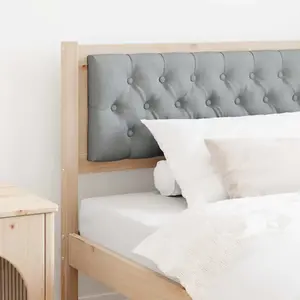 vidaXL Tête de lit Marron et gris clair 100 cm Bois massif en pin pas cher