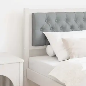 vidaXL Tête de lit Autre Blanc et gris clair 80 cm Bois massif en pin pas cher