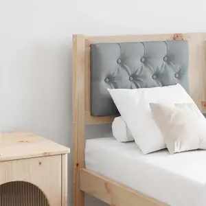 vidaXL Tête de lit Marron et gris clair 135 cm Bois massif en pin pas cher