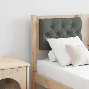 vidaXL Tête de lit marron et gris foncé 135 cm Bois massif en pin pas cher
