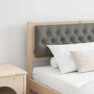 vidaXL Tête de lit marron et gris foncé 200 cm Bois massif en pin pas cher