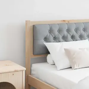 vidaXL Tête de lit Marron et gris clair 180 cm Bois massif en pin pas cher