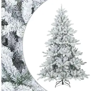 vidaXL Arbre de Noël Artificiel Moderne à Charnières Flocké avec Neige pas cher