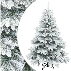 vidaXL Arbre de Noël Artificiel Moderne à Charnières Flocké avec Neige pas cher