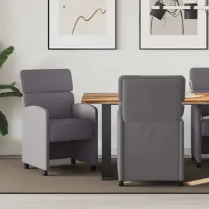 vidaXL Chaises de Salle à Manger avec Roues 2 pcs Gris 58 x 65 x 98 cm pas cher