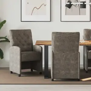 vidaXL Chaises de salle à manger 2 pcs Gris foncé 58 x 67 x 97 cm pas cher