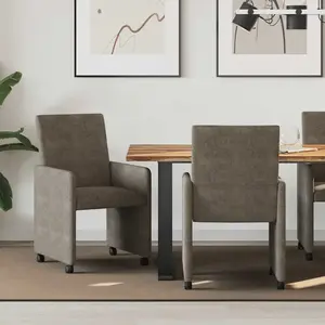 vidaXL Chaises de salle à manger 2 pcs Gris foncé 57 x 66 x 94 cm pas cher