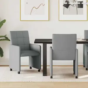 vidaXL Chaises de salle à manger 2 pcs Gris clair 58 x 65 x 94 cm pas cher