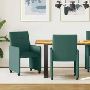 vidaXL Chaises de salle à manger 2 pcs Vert foncé 58 x 65 x 94 cm pas cher