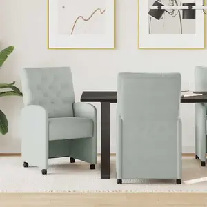 vidaXL Chaises de salle à manger 2 pcs Gris clair 58 x 67 x 97 cm pas cher