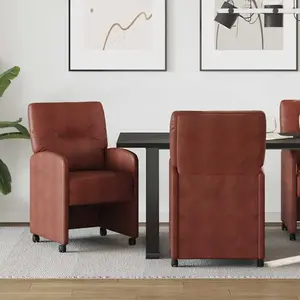 vidaXL Chaises de salle à manger 2 pcs Marron brillant 57 x 67 x 95 cm pas cher