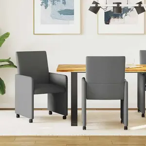 vidaXL Chaise de salle à manger 2 pcs Gris foncé 57 x 66 x 94 cm tissu pas cher