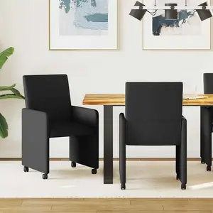 vidaXL Chaise de salle à manger 2 pcs Noir 57 x 66 x 94 cm tissu pas cher