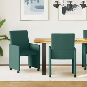 vidaXL Chaise de salle à manger 2 pcs Vert foncé 57 x 66 x 94 cm tissu pas cher