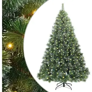 vidaXL Sapin de Noël artificiel avec 300 LED Vert 210 cm PE et PVC pas cher