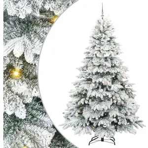 vidaXL Sapin de Noël artificiel avec 300 LED Vert 210 cm PE et PVC pas cher
