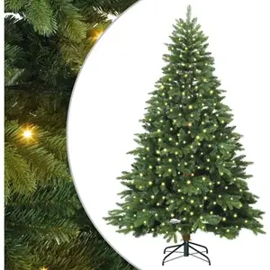 vidaXL Sapin de Noël artificiel avec 300 LED Vert 180 cm PE et PVC pas cher