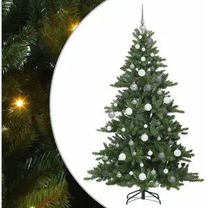 vidaXL Sapin de Noël Artificiel à Branches Articulées Vert 180 cm PVC pas cher