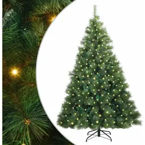 vidaXL Sapin de Noël artificiel avec 300 LED Vert 240 cm PE et PVC pas cher