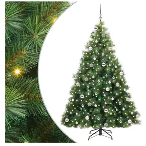 vidaXL Sapin de Noël artificiel avec 300 LED Vert 240 cm PE et PVC pas cher