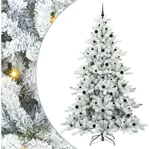 vidaXL Sapin de Noël Artificiel à Branches Articulées 240cm PVC pas cher