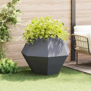 vidaXL Vidaxl Jardinière Anthracite 100 X 100 X 80 Cm Acier pas cher