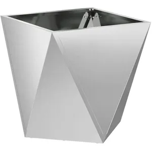 vidaXL Vidaxl Jardinière Argent 40 X 40 X 40 Cm Acier Galvanisé pas cher