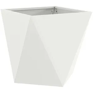vidaXL Vidaxl Jardinière Blanc 50 X 50 X 50 Cm Acier pas cher