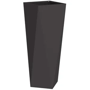 vidaXL Vidaxl Jardinière Noir 30 X 30 X 75 Cm Acier pas cher