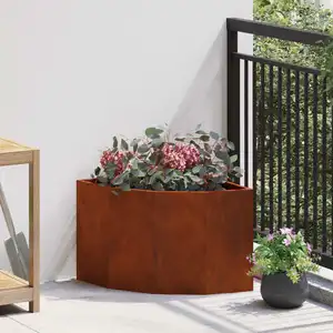 vidaXL Vidaxl Jardinière D'angle Rouillé 45 X 45 X 35 Cm pas cher