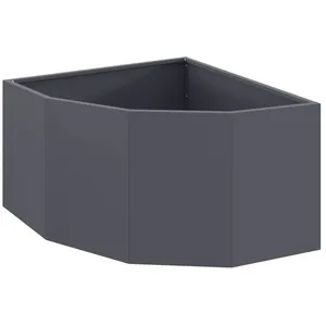 vidaXL Vidaxl Jardinière D'angle Anthracite 60 X 60 X 35 Cm Acier pas cher