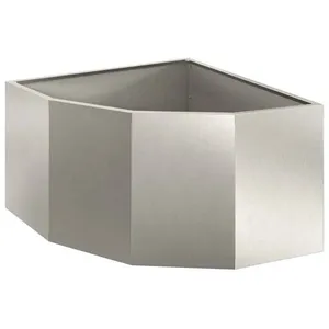 vidaXL Vidaxl Jardinière D'angle Argent 60 X 60 X 35 Cm Acier Inoxydab... pas cher