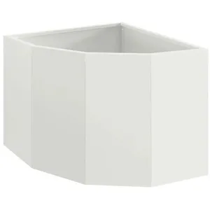 vidaXL Vidaxl Jardinière D'angle Blanc 45 X 45 X 35 Cm Acier pas cher