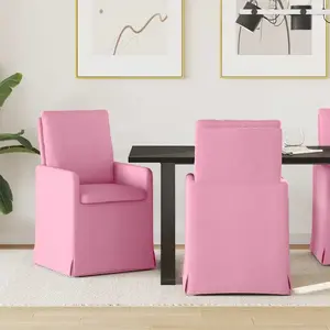 vidaXL Chaises de salle à manger 2 pcs Rose 57 x 67 x 98 cm tissu pas cher