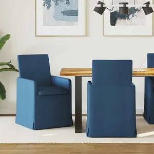 vidaXL Chaises de salle à manger 2 pcs Bleu 57 x 67 x 95 cm tissu pas cher