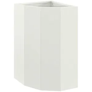 vidaXL Vidaxl Jardinière D'angle Blanc 30 X 30 X 50 Cm Acier pas cher