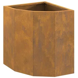 vidaXL Vidaxl Jardinière D'angle Rouillé 30 X 30 X 35 Cm pas cher
