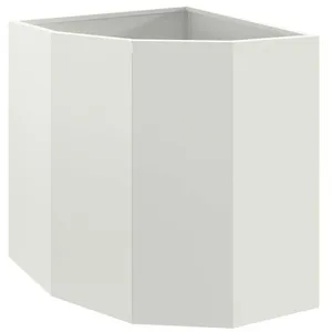 vidaXL Vidaxl Jardinière D'angle Blanc 45 X 45 X 50 Cm Acier pas cher