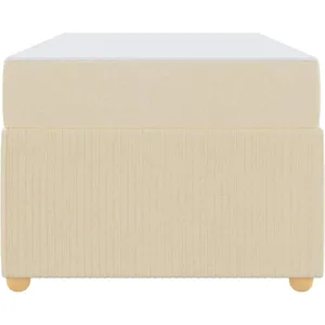 vidaXL Cadre de lit Autre Crème 90 x 200 cm tissu pas cher