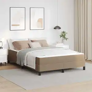 vidaXL Lit Autre Cappuccino 140 x 190 cm Faux cuir pas cher