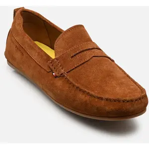 Mocasines Hombre Modèle Chaussure Tommy Hilfiger Modèle Core Hilfiegr Suede Driver - Coleur Marron pas cher